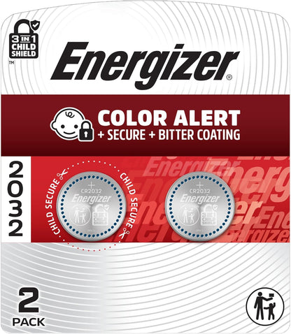 CR2032 Batteries (2 Pack), 3V Lithium Coin Batteries
